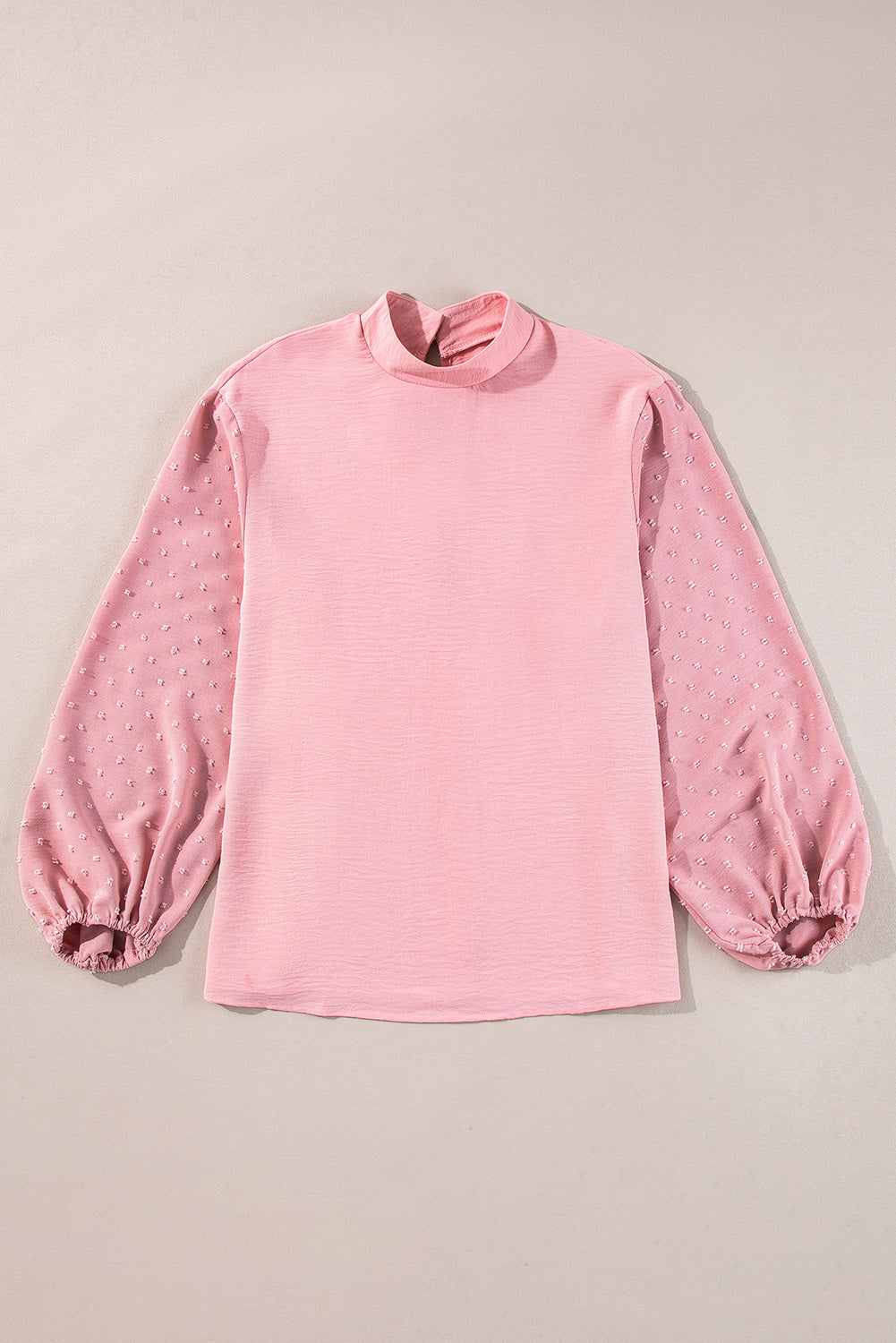 June Swiss Dot Balloon Sleeve Loose Blouse-5