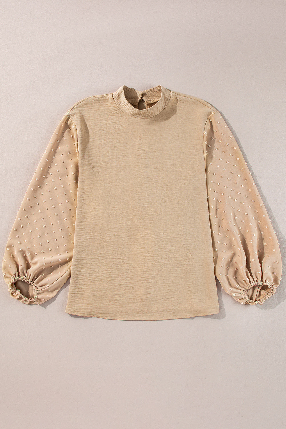 June Swiss Dot Balloon Sleeve Loose Blouse-7