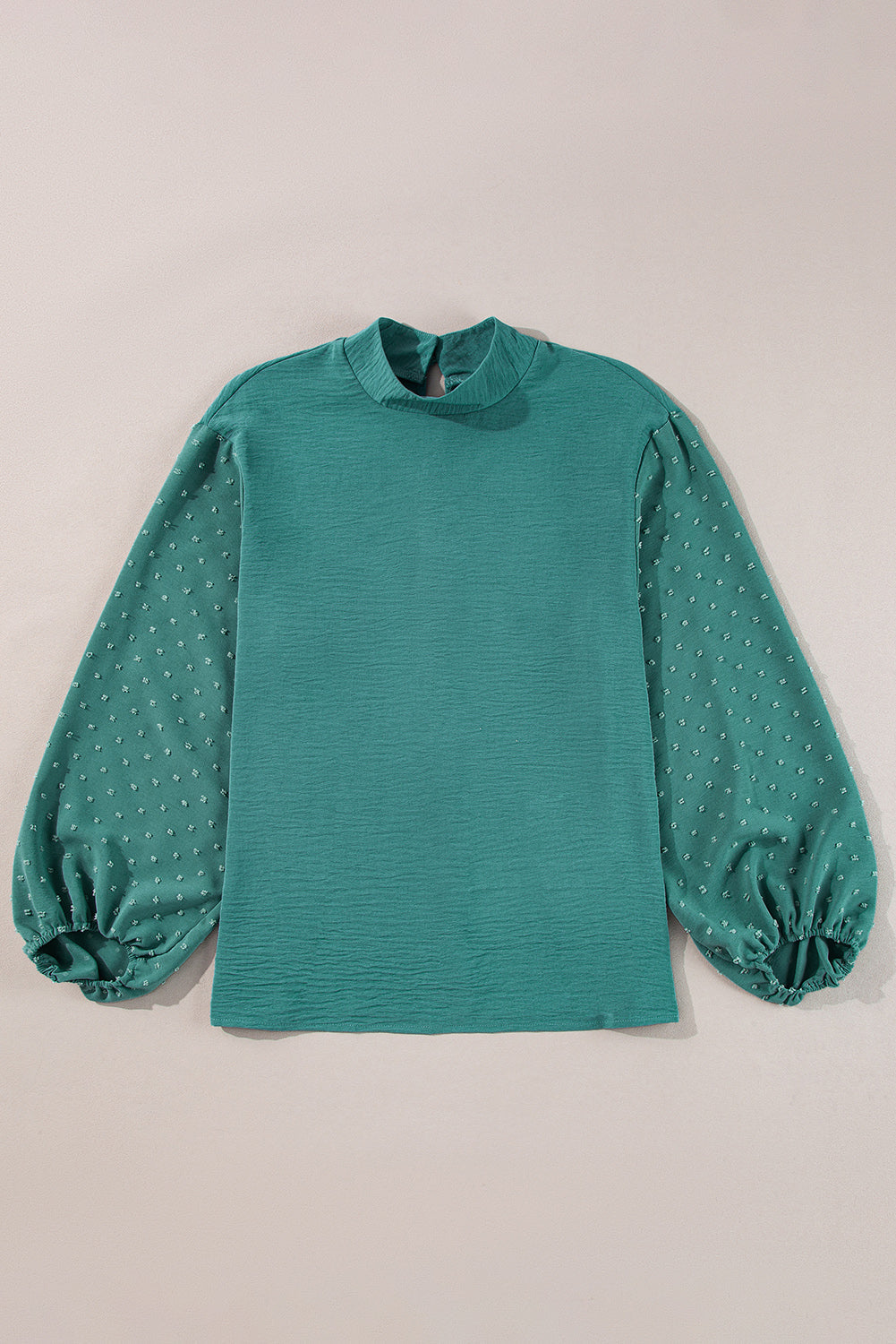 June Swiss Dot Balloon Sleeve Loose Blouse-6
