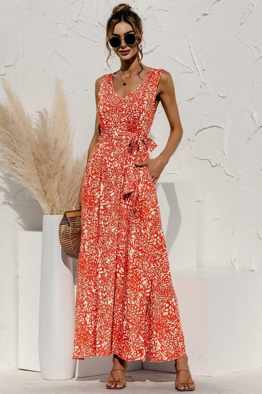 Tie Detail Maxi Dress-0